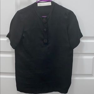 Lanvin 100% Silk Top Shirt Blouse Tunic Size 36